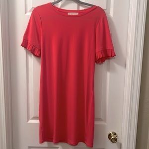 Michael Kors dress with ruffled sleeves. Knee length.